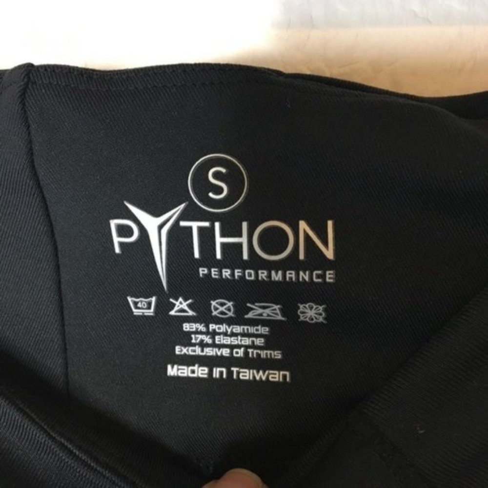 Python Performance Black Capris Leggings Small 641 - image 6